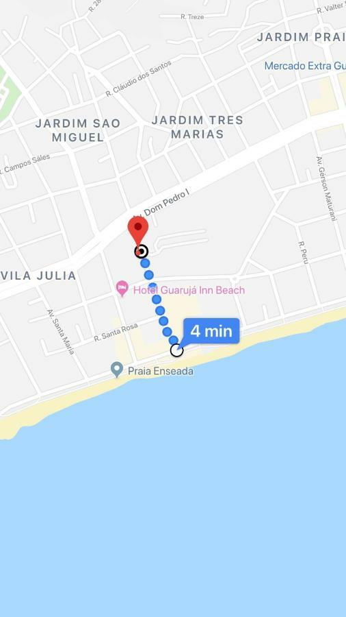 Apto a 2 min a Pé da Praia - Edificio Monte Carmel Guarujá Exterior foto